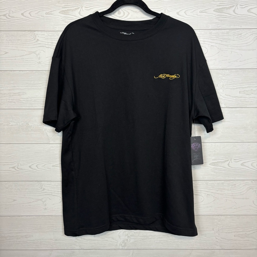 Ed Hardy Black Logo T-Shirt NWT Size Medium
